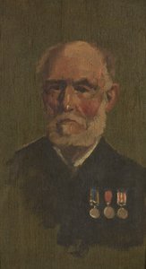 Portret van P. Larkin door George Edmund Butler