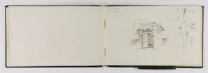 (Schetsboek) Oude poort bij Vevey/Frieburg/Schaffhausen