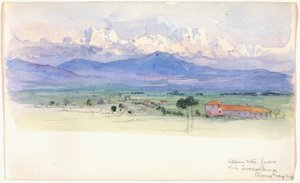 Albanese bergen vanaf Via Tuscolana, Rome