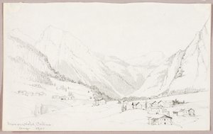 Vanuit ons hotel, Cortina door George Elbert Burr
