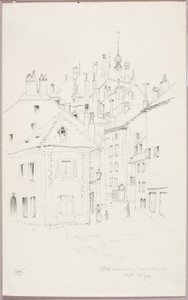 Oude huizen, Lausanne door George Elbert Burr