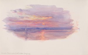 Zonsondergang, Caernarvon, Noord-Wales, 1899 door George Elbert Burr