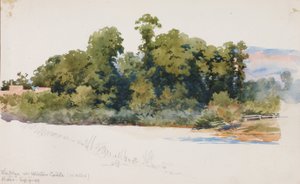 De Wye bij Wilton Castle Wales door George Elbert Burr
