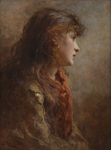 Een zigeunermeisje, 1880 door George Elgar Hicks