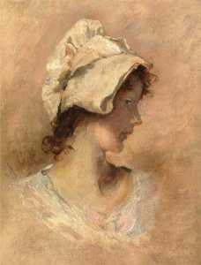 Hoofd van een vrouw door George Elgar Hicks