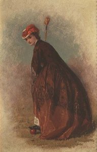 De croquetspeler door George Elgar Hicks