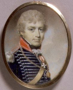 Portretminiatuur van Sir Charles Burrell Blunt 1798 door George Engleheart