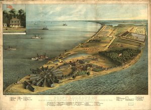 Point Lookout, Md. Uitzicht op Hammond Genl. Ziekenhuis & U.S. genl. depot voor krijgsgevangenen