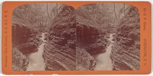 Het landschap van Watkins Glen, Shadow Gorge, ca. 1860 (foto) door George F. Gates
