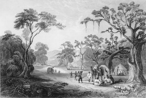 Ingang van de Keree-pas door George Francis White