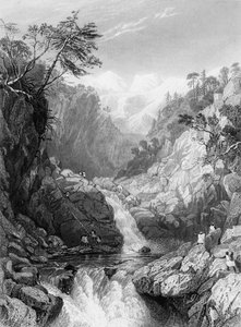 Uitzicht nabij de bron van de Jumna, 1838 door George Francis White