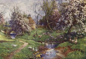 Een Cotswold Boomgaard door George Franck Nicholls
