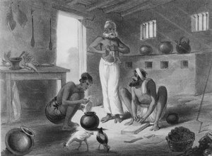 Onze kookkamer, ca. 1858 (lithografie)