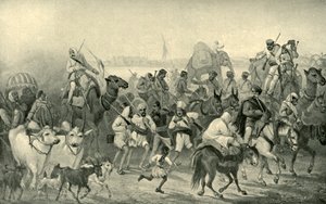 Inheemse hulptroepen haasten zich naar Delhi, c1850s, 1901 door George Francklin Atkinson