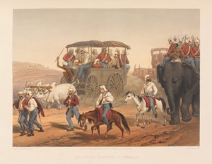 Troepen haasten zich naar Umballa, 1857