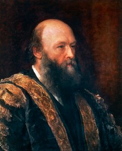 Portret van Robert Arthur Talbot Gascoyne-Cecil, Derde Markies van Salisbury door George Frederic Watts