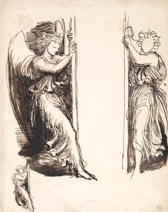 Studies voor de engelen in Het Hof van de Dood door George Frederic Watts