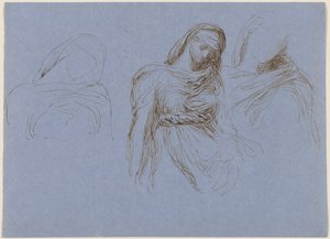 Studie van de Dood voor "Tijd en Dood" door George Frederic Watts