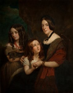Lady Caroline Towneley met twee van haar dochters, Caroline en Emily (kopie naar Francis Grant), 1860