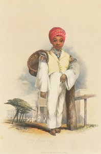 Een gemengd-ras jongen, mengeling van Maleis en Oost-Afrikaans erfgoed, Kaapstad door George French Angas