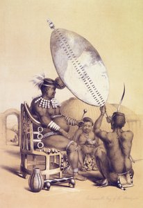 Umpanda de koning van de Amazulu, 1849 door George French Angas