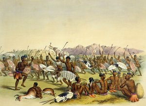 Zulu-jachtdans nabij de Engooi-bergen, plaat 14 uit 