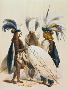 Zulu-soldaten van het leger van koning Panda, plaat 20 uit 