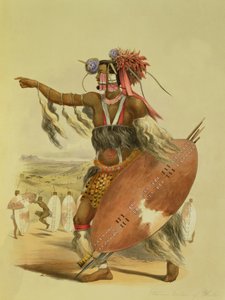 Zulu krijger, Utimuni, neef van Chaka de overleden Zulu koning, plaat 13 uit 