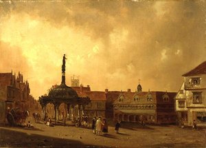 Uitzicht op The Cornhill, Ipswich