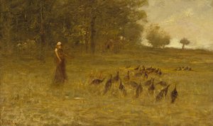 Meisje met Kalkoenen door George Fuller