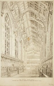 New College Chapel: Interieur met alternatief ontwerp voor voorgesteld dak