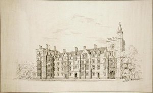 New College Oxford: Voorgestelde Nieuwe Gebouwen door George Gilbert Scott