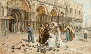 De Duiven van San Marco, Venetië, Italië, 1876 door George Goodwin Kilburne
