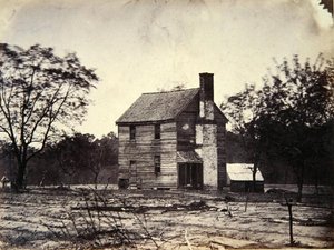 Hoofdkwartier van Generaal McClellan (1826-85) op de dag van de Slag bij Lee
