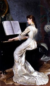 Lied zonder Woorden, Pianospeler, 1880 door George Hamilton Barrable