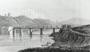 Brug in Zanesville, Ohio, uit 