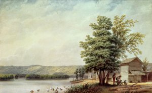 Cirro Cumulus - Huizen op een tabaksplantage, Virginia, ca. 1830-40