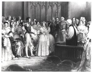 Huwelijk van koningin Victoria en prins Albert in St. James