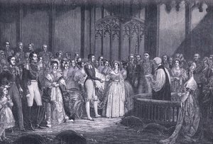 Huwelijk van koningin Victoria AD 1840 door George Hayter