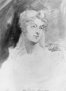 Portret van De Eerwaarde Augusta Leigh door George Hayter