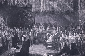 De kroning van koningin Victoria AD 1838 door George Hayter