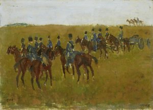 Artillerie op manoeuvre door George Hendrik Breitner