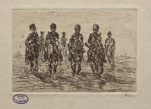Cavalerie Scène door George Hendrik Breitner