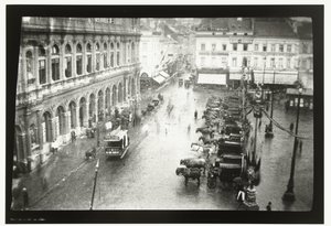 Gezicht op Station Brussel-Noord en het Rogierplein te Brussel door George Hendrik Breitner