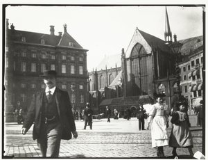 Gezicht op de Dam in Amsterdam