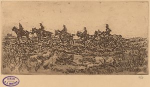 Huzaren in Enkele Rij door George Hendrik Breitner