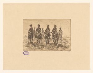 Huzaren in galop door George Hendrik Breitner
