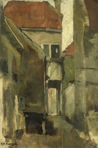 Buurtstraat in Rijswijk bij Den Haag door George Hendrik Breitner
