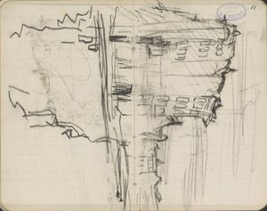 Stadsgezicht, mogelijk Amsterdam door George Hendrik Breitner