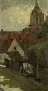 De toren van Gorkum door George Hendrik Breitner
